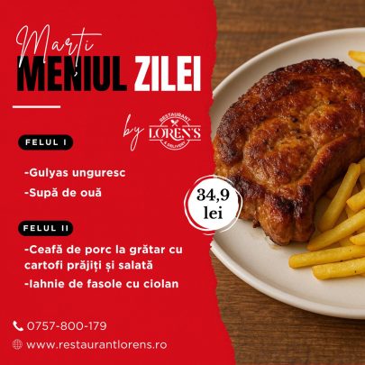 meniul zilei marti