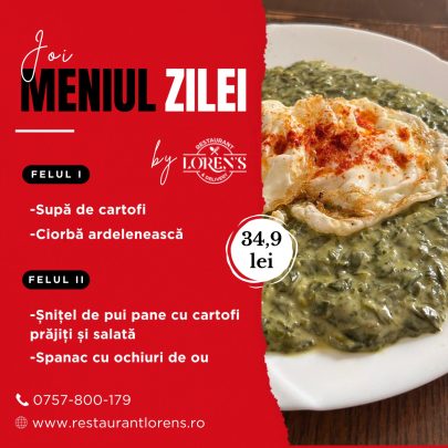 meniul zilei joi