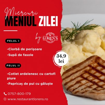 meniul zilei miercuri